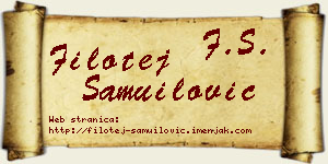 Filotej Samuilović vizit kartica